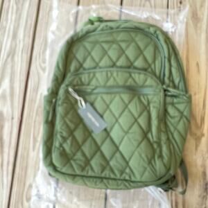 Vera Bradley Large Bancroft quilted backpack NWT Bronze Green